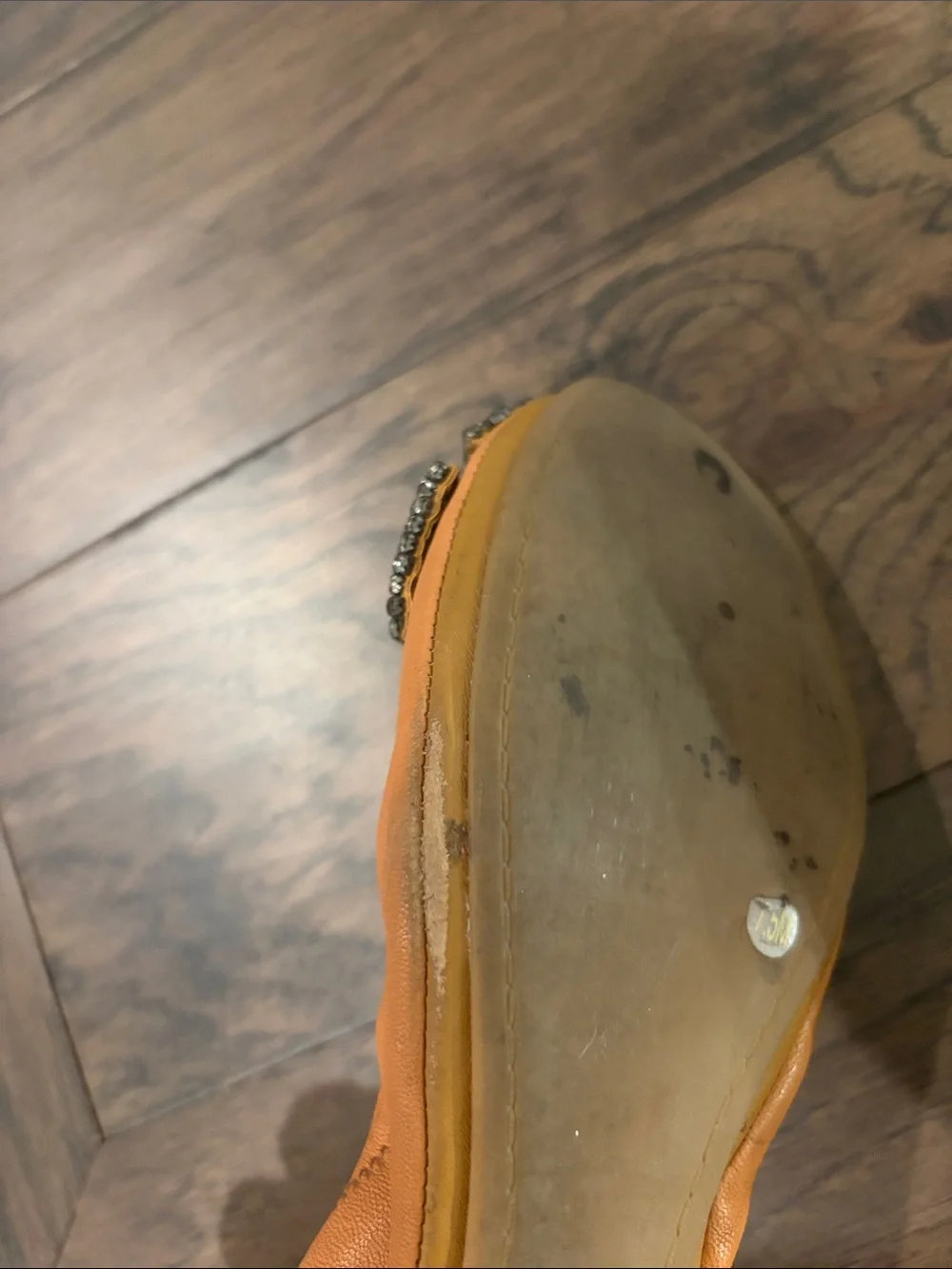 Tory Burch Eddie Camel Ballet Flats Sz 7.5